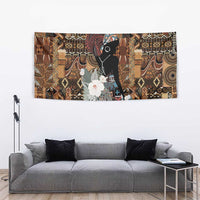 Beautiful Black Woman Tapestry African Tribal Pattern - Wonder Print Shop