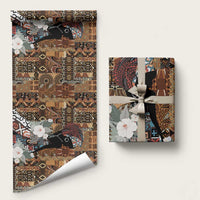 Beautiful Black Woman Wrapping Paper African Tribal Pattern - Wonder Print Shop