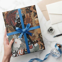 Beautiful Black Woman Wrapping Paper African Tribal Pattern - Wonder Print Shop