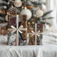 Beautiful Black Woman Wrapping Paper African Tribal Pattern - Wonder Print Shop