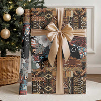 Beautiful Black Woman Wrapping Paper African Tribal Pattern - Wonder Print Shop