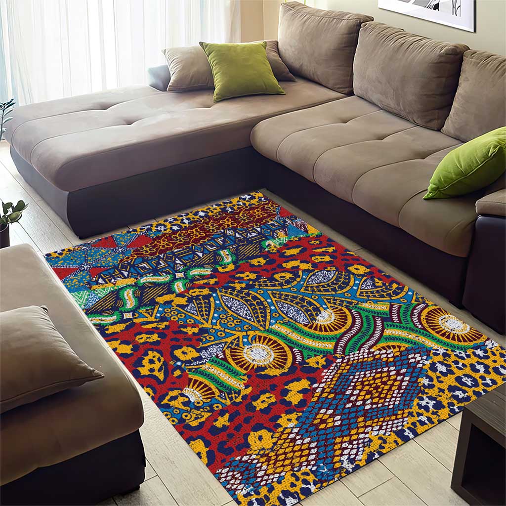 Traditional African Animal Skins Pattern Area Rug LT9 - Wonder Print Shop