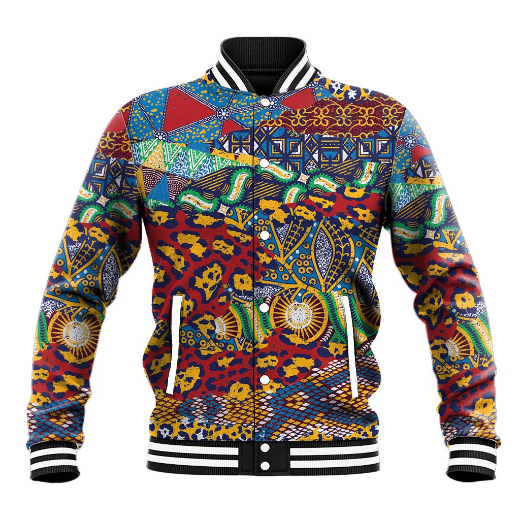 Traditional African Animal Skins Pattern Baseball Jacket LT9 - Wonder Print Shop