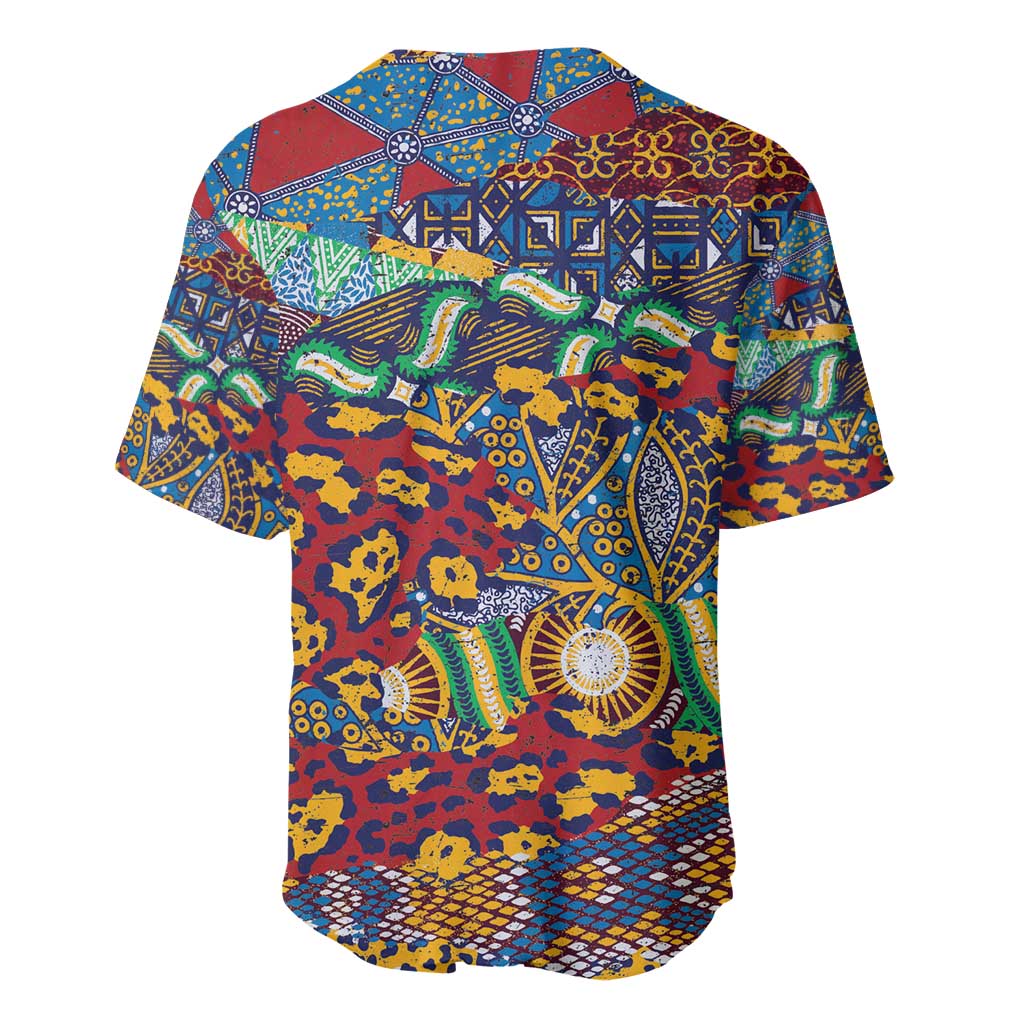 Traditional African Animal Skins Pattern Baseball Jersey LT9 - Wonder Print Shop