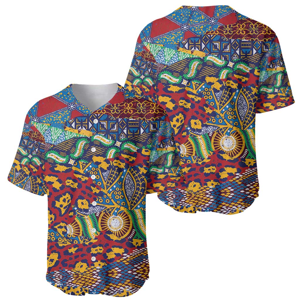 Traditional African Animal Skins Pattern Baseball Jersey LT9 - Wonder Print Shop