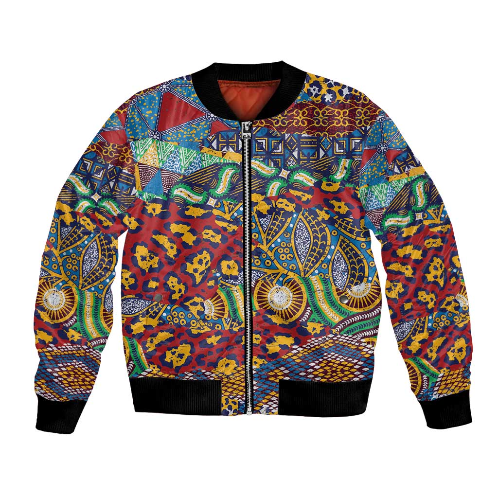 Traditional African Animal Skins Pattern Bomber Jacket LT9 - Wonder Print Shop
