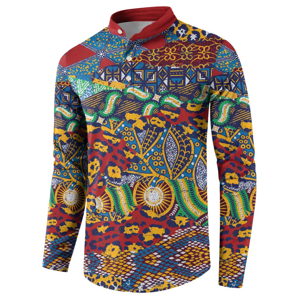 Traditional African Animal Skins Pattern Button Sweatshirt LT9 - Wonder Print Shop