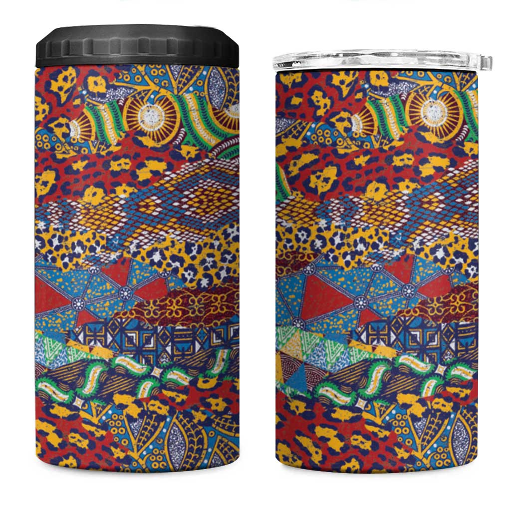 Traditional African Animal Skins Pattern 4 in 1 Can Cooler Tumbler LT9 - Wonder Print Shop