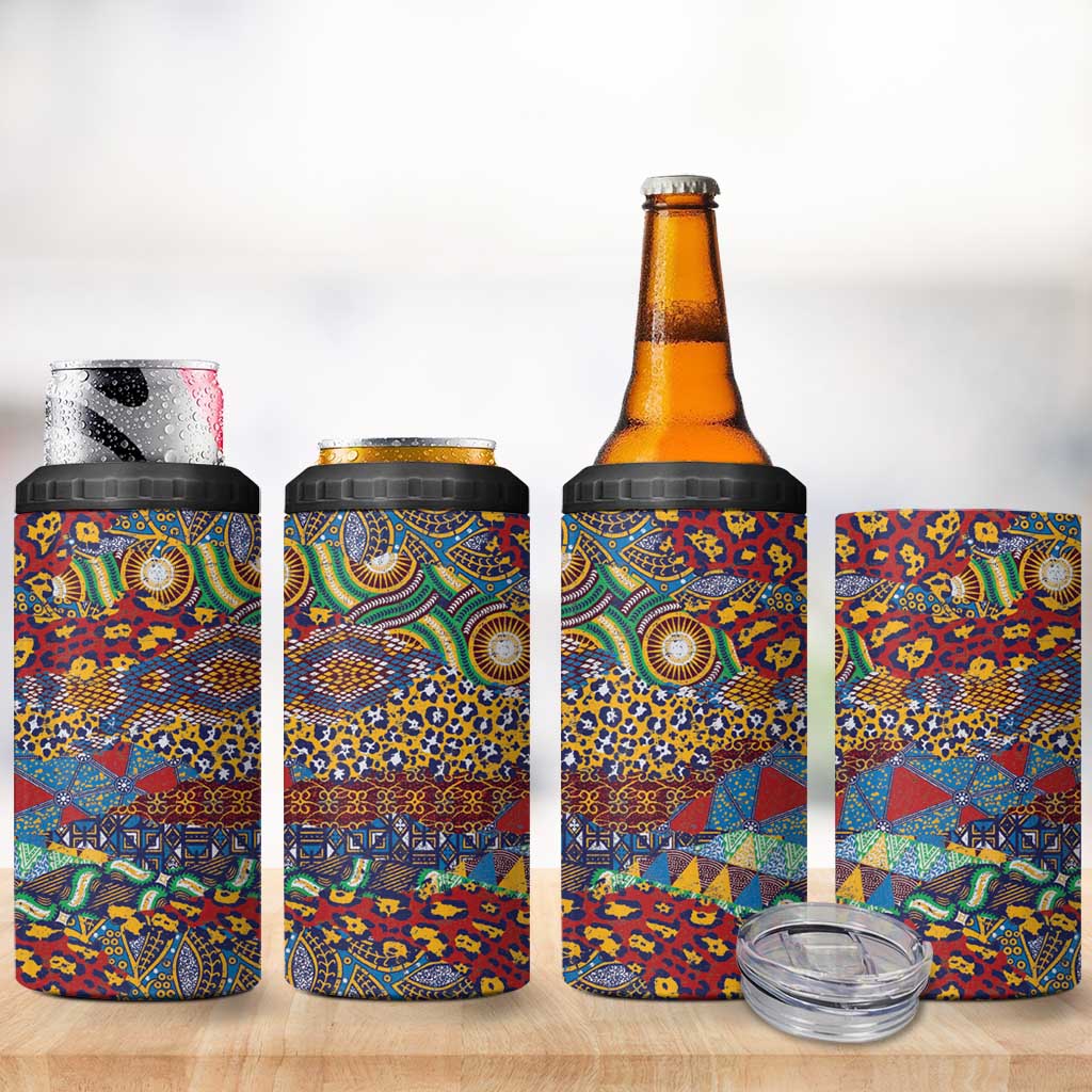 Traditional African Animal Skins Pattern 4 in 1 Can Cooler Tumbler LT9 - Wonder Print Shop