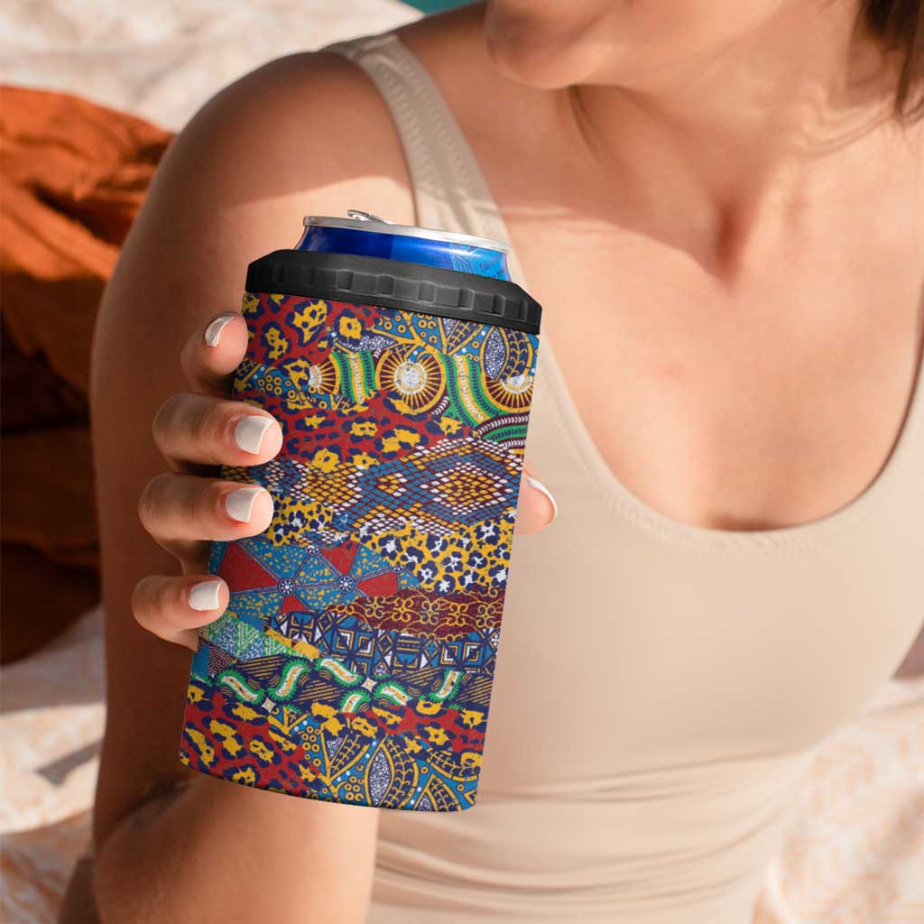Traditional African Animal Skins Pattern 4 in 1 Can Cooler Tumbler LT9 - Wonder Print Shop