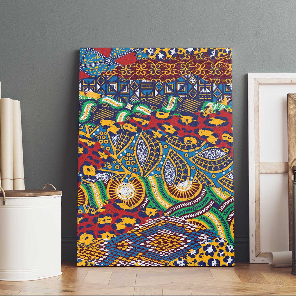 Traditional African Animal Skins Pattern Canvas Wall Art LT9 - Wonder Print Shop