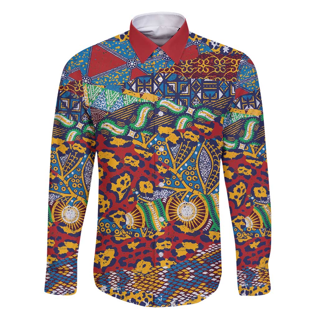 Traditional African Animal Skins Pattern Family Matching Long Sleeve Bodycon Dress and Hawaiian Shirt LT9 - Wonder Print Shop