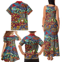 Traditional African Animal Skins Pattern Family Matching Tank Maxi Dress and Hawaiian Shirt - Wonder Print Shop
