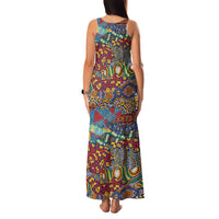Traditional African Animal Skins Pattern Family Matching Tank Maxi Dress and Hawaiian Shirt - Wonder Print Shop