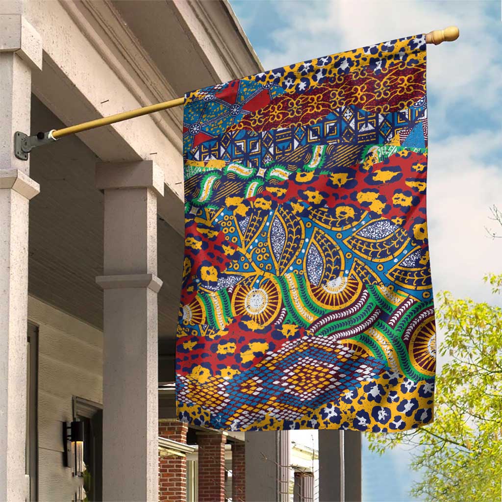 Traditional African Animal Skins Pattern Garden Flag - Wonder Print Shop