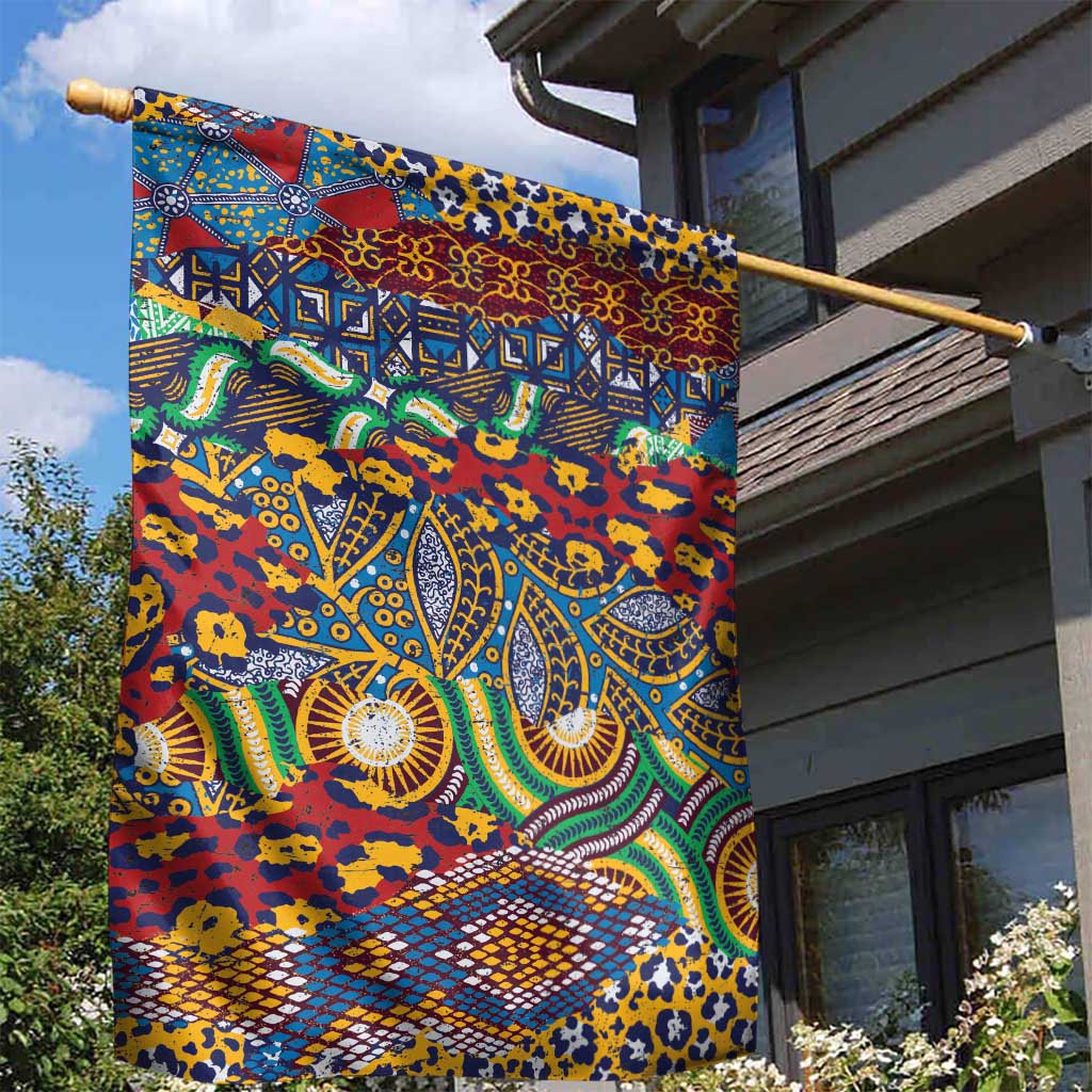 Traditional African Animal Skins Pattern Garden Flag - Wonder Print Shop