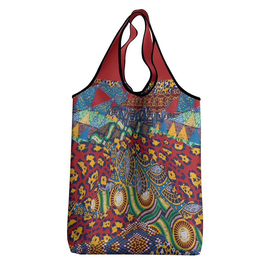 Traditional African Animal Skins Pattern Grocery Bag