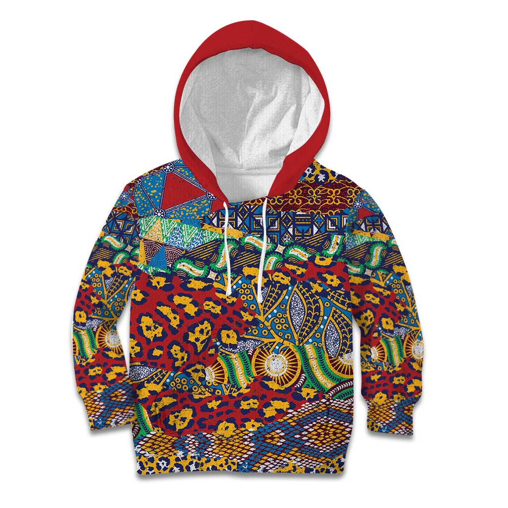 Traditional African Animal Skins Pattern Kid Hoodie - Wonder Print Shop