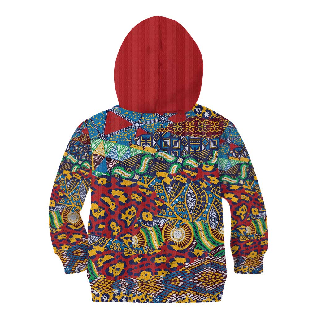 Traditional African Animal Skins Pattern Kid Hoodie - Wonder Print Shop