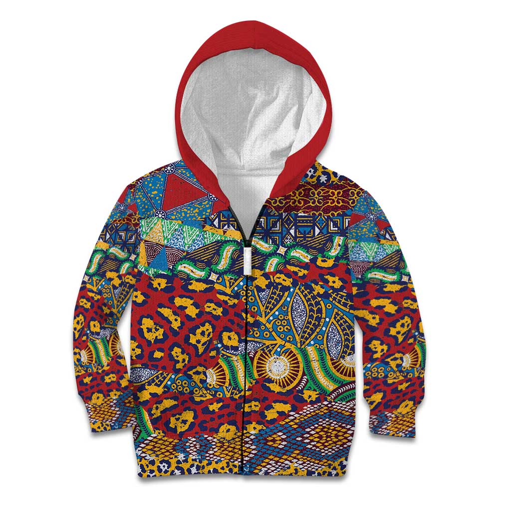 Traditional African Animal Skins Pattern Kid Hoodie - Wonder Print Shop