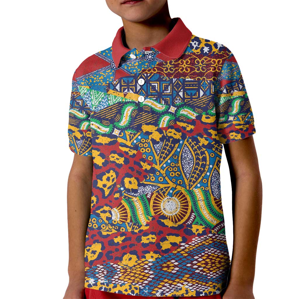 Traditional African Animal Skins Pattern Kid Polo Shirt - Wonder Print Shop