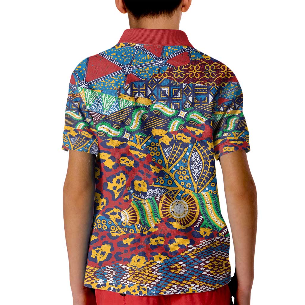 Traditional African Animal Skins Pattern Kid Polo Shirt - Wonder Print Shop