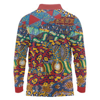 Traditional African Animal Skins Pattern Long Sleeve Polo Shirt - Wonder Print Shop