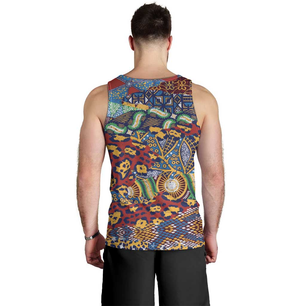 Traditional African Animal Skins Pattern Men Tank Top - Wonder Print Shop