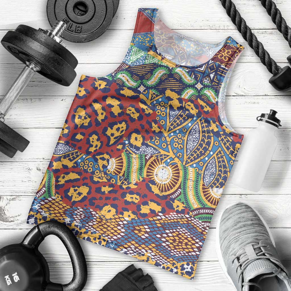 Traditional African Animal Skins Pattern Men Tank Top - Wonder Print Shop