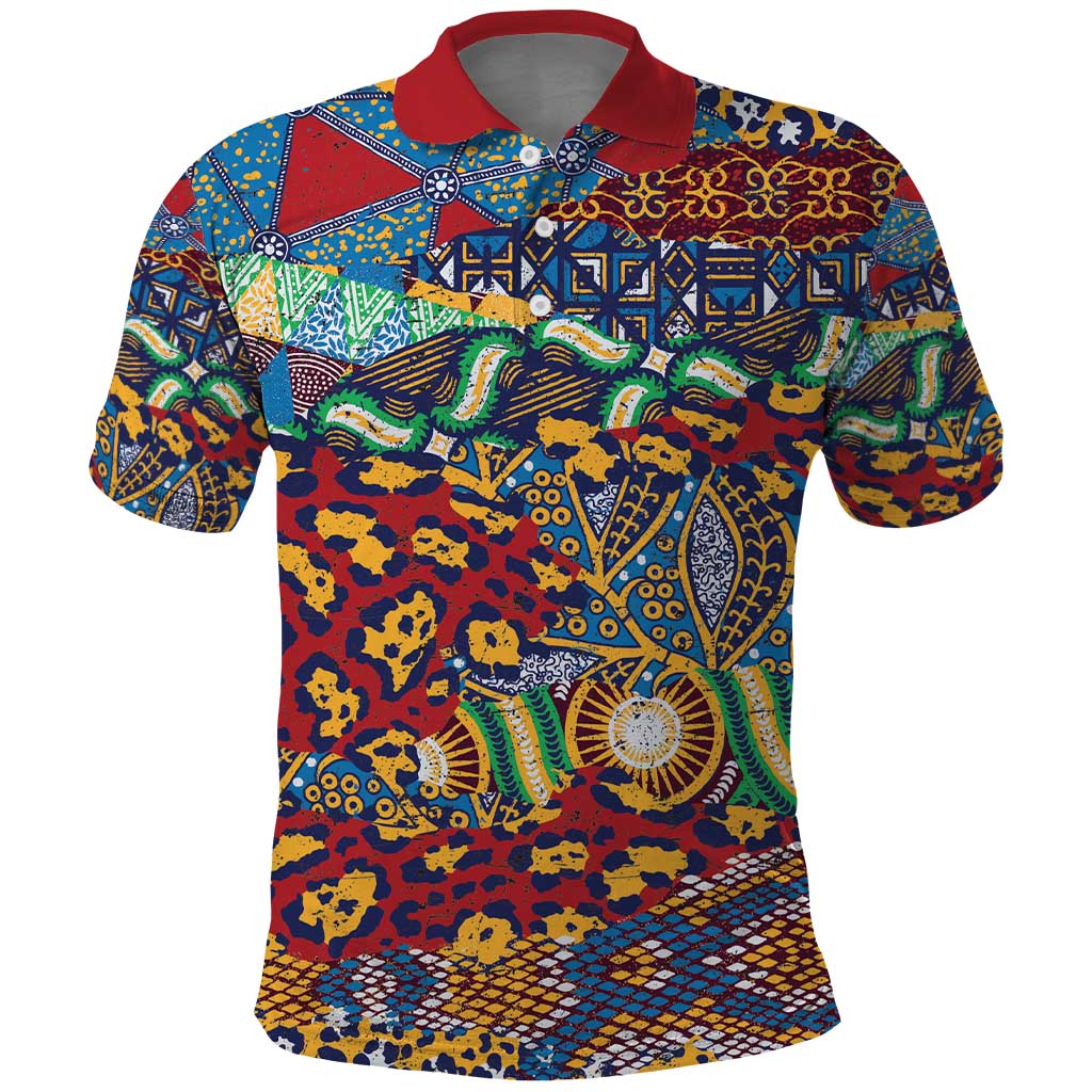 Traditional African Animal Skins Pattern Polo Shirt - Wonder Print Shop