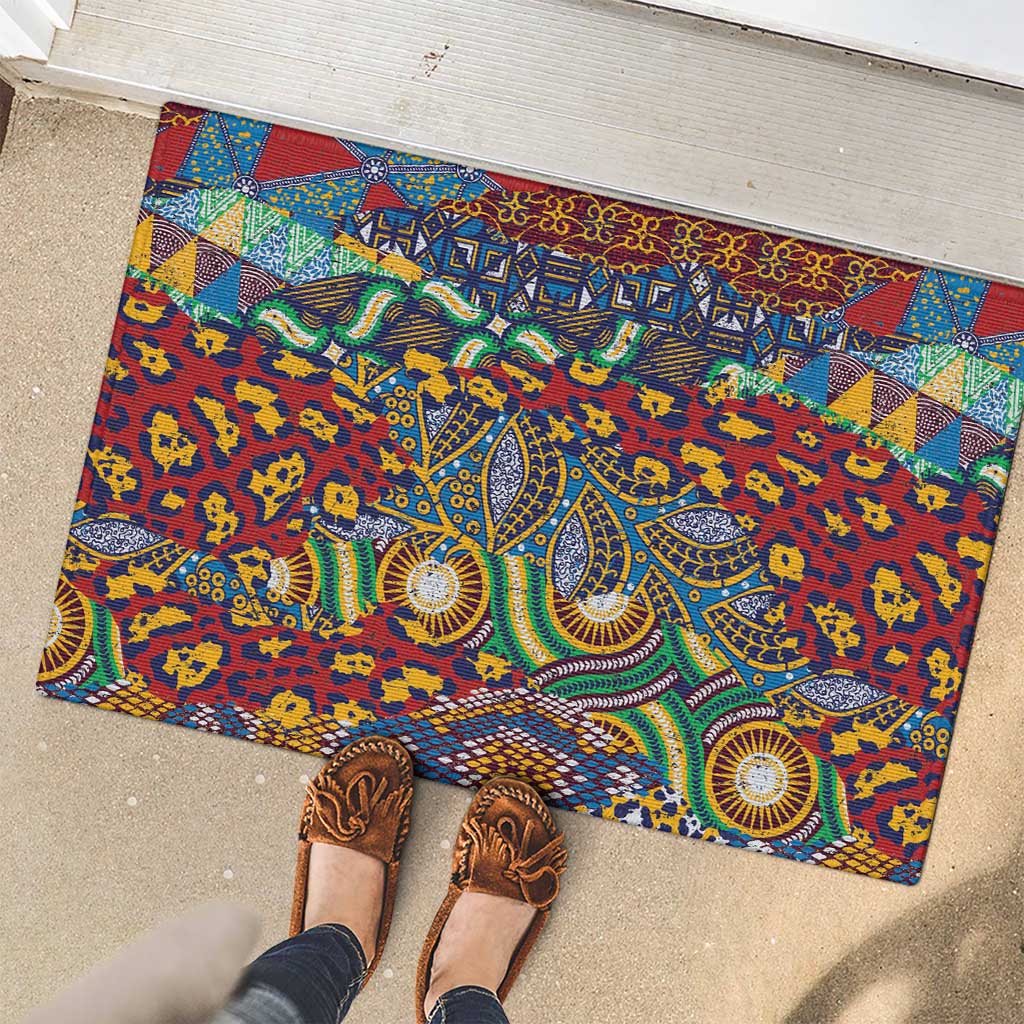 Traditional African Animal Skins Pattern Rubber Doormat - Wonder Print Shop