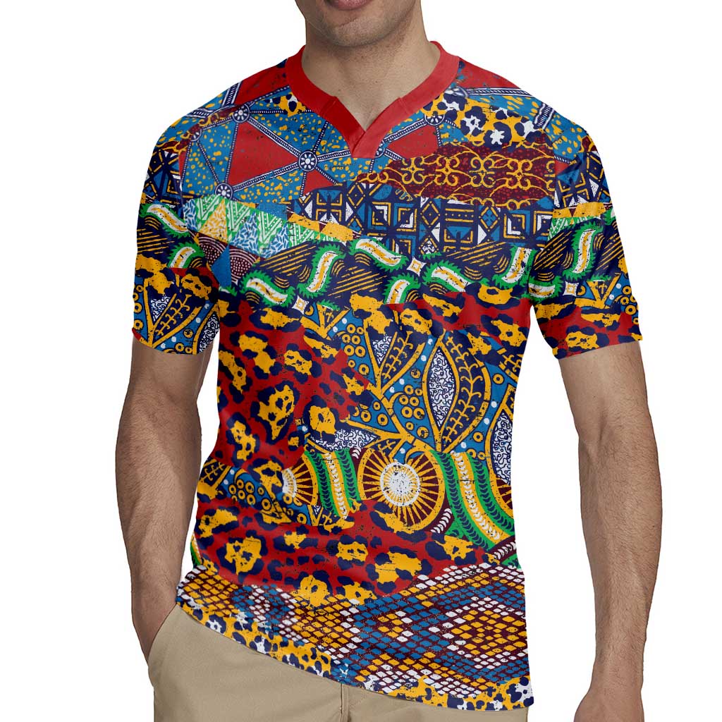 Traditional African Animal Skins Pattern Rugby Jersey - Wonder Print Shop
