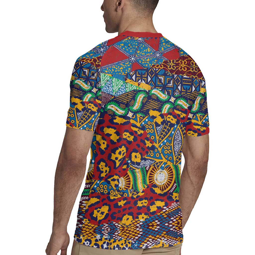 Traditional African Animal Skins Pattern Rugby Jersey - Wonder Print Shop