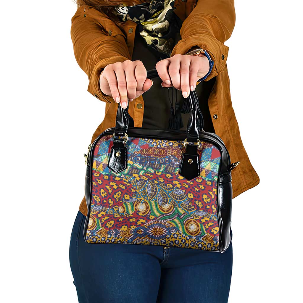 Traditional African Animal Skins Pattern Shoulder Handbag