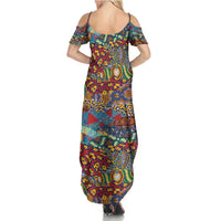 Traditional African Animal Skins Pattern Summer Maxi Dress - Wonder Print Shop