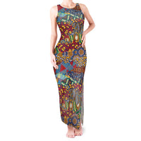 Traditional African Animal Skins Pattern Tank Maxi Dress - Wonder Print Shop