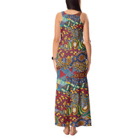 Traditional African Animal Skins Pattern Tank Maxi Dress - Wonder Print Shop