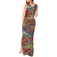 Traditional African Animal Skins Pattern Tank Maxi Dress - Wonder Print Shop