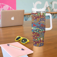 Traditional African Animal Skins Pattern Tumbler With Handle - Wonder Print Shop