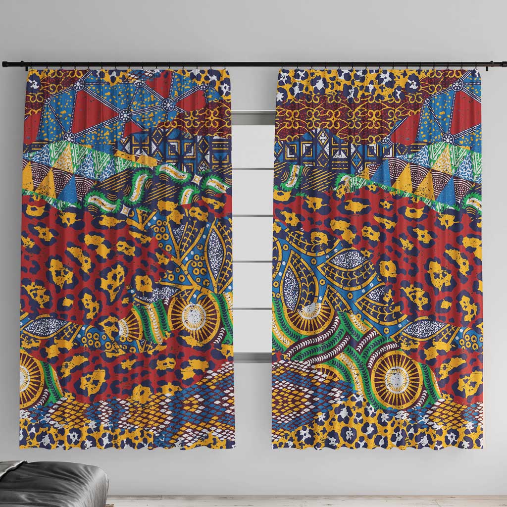 Traditional African Animal Skins Pattern Window Curtain - Wonder Print Shop