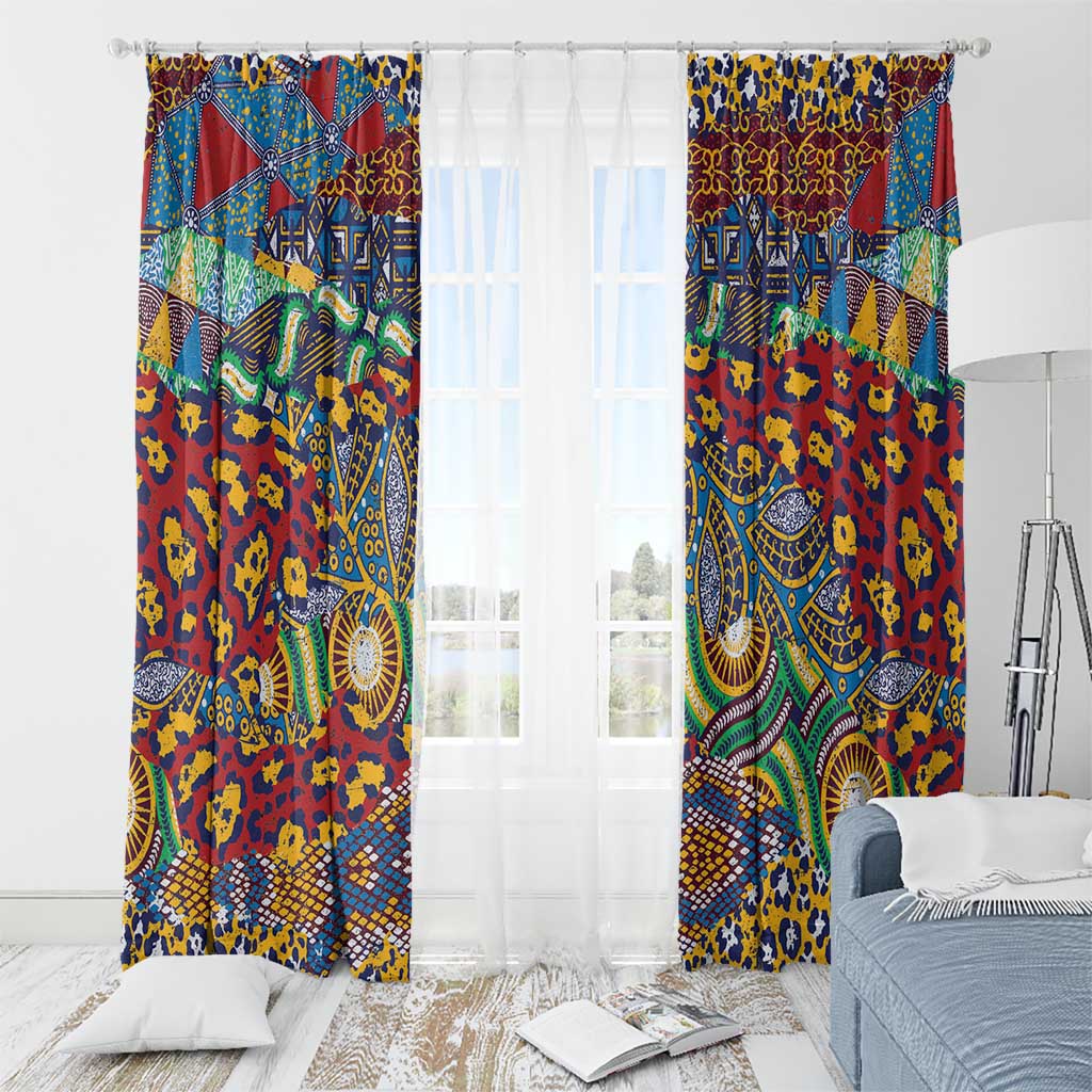 Traditional African Animal Skins Pattern Window Curtain - Wonder Print Shop