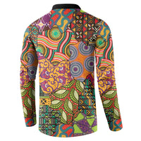Traditional Ethnic African Vintage Motifs Button Sweatshirt LT9 - Wonder Print Shop