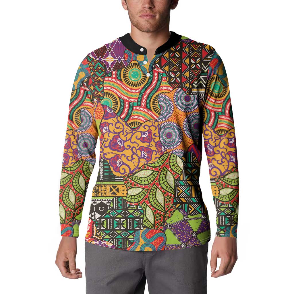 Traditional Ethnic African Vintage Motifs Button Sweatshirt LT9 - Wonder Print Shop