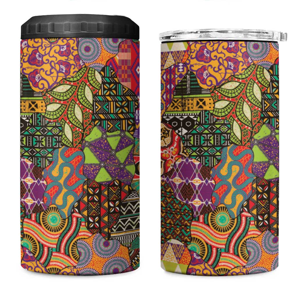 Traditional Ethnic African Vintage Motifs 4 in 1 Can Cooler Tumbler LT9 - Wonder Print Shop