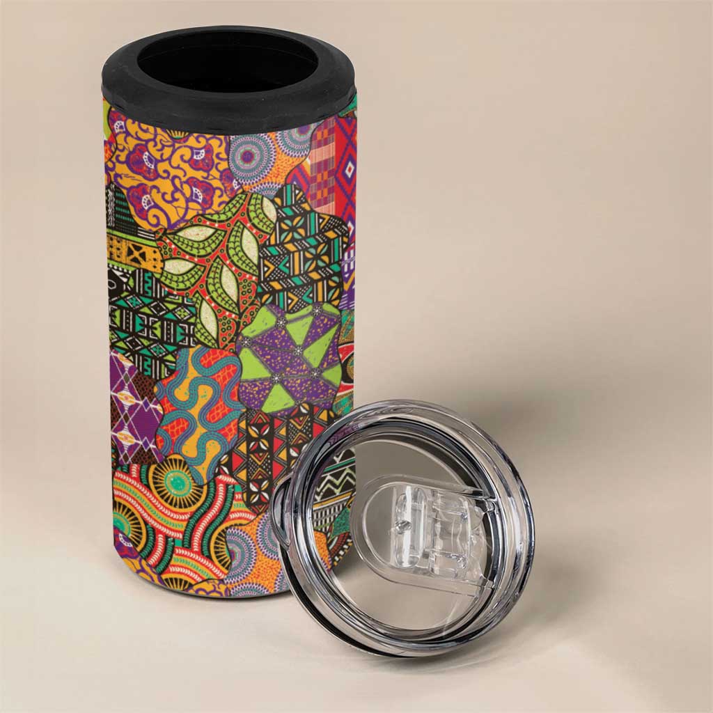 Traditional Ethnic African Vintage Motifs 4 in 1 Can Cooler Tumbler LT9 - Wonder Print Shop