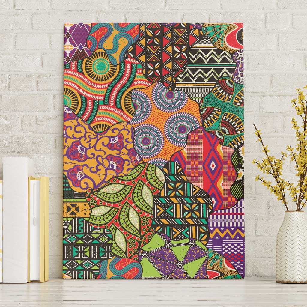 Traditional Ethnic African Vintage Motifs Canvas Wall Art LT9 - Wonder Print Shop