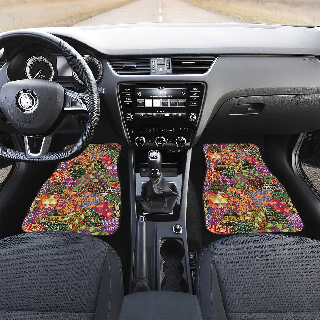 Traditional Ethnic African Vintage Motifs Car Mats LT9 - Wonder Print Shop
