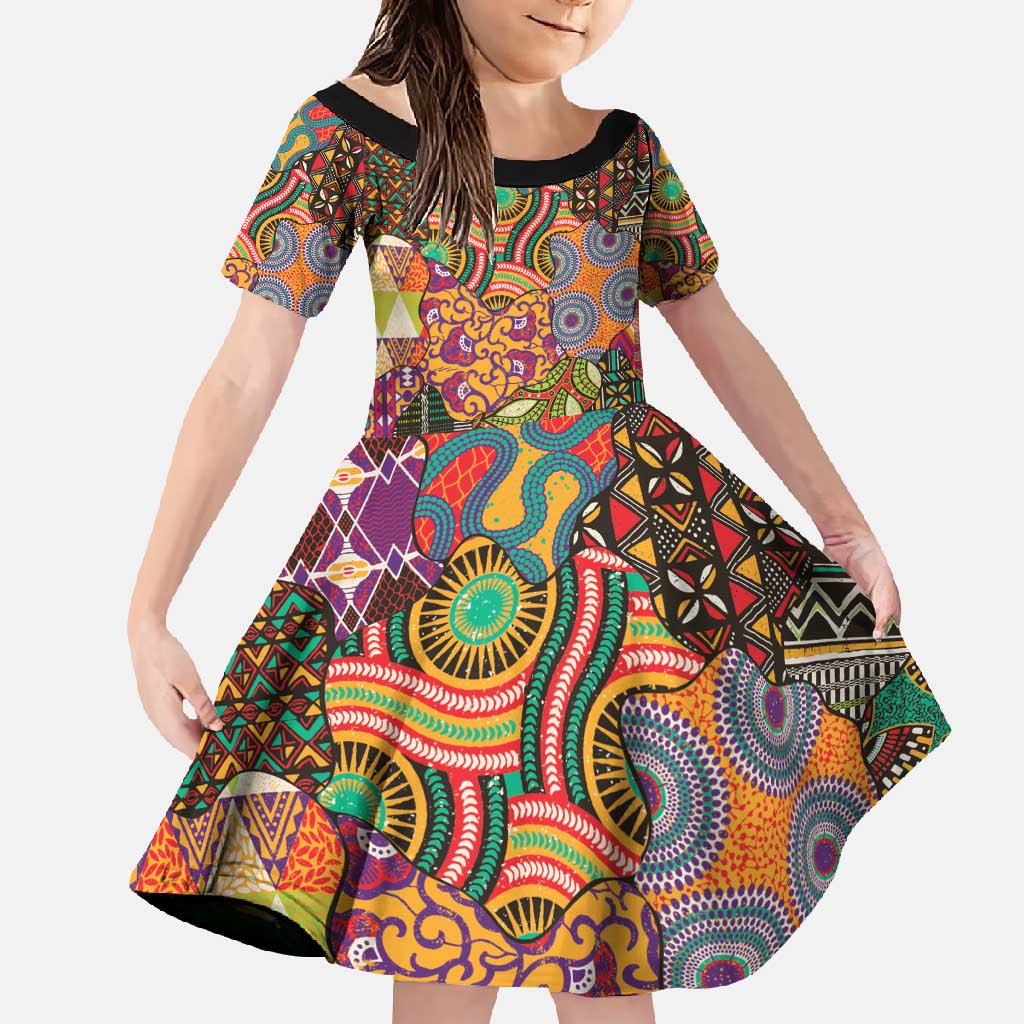 Traditional Ethnic African Vintage Motifs Family Matching Mermaid Dress and Hawaiian Shirt LT9 - Wonder Print Shop