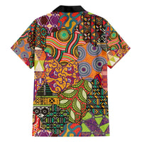 Traditional Ethnic African Vintage Motifs Family Matching Off The Shoulder Long Sleeve Dress and Hawaiian Shirt - Wonder Print Shop