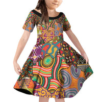 Traditional Ethnic African Vintage Motifs Family Matching Off Shoulder Short Dress and Hawaiian Shirt LT9 - Wonder Print Shop